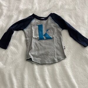 City Threads Gray and Navy Raglan Tee